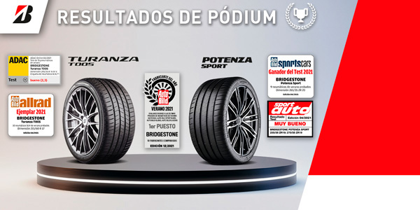Bridgestone «Fabricante del año» tras su éxito en las pruebas europeas de neumáticos de verano