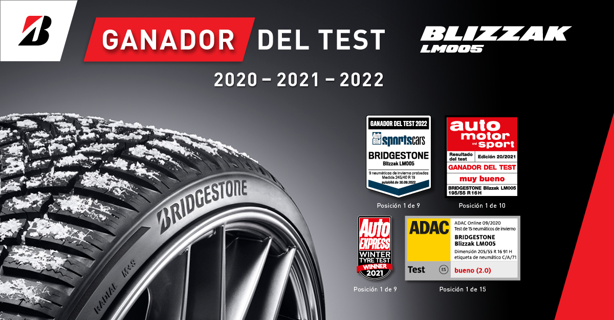 Blizzak LM005 sigue triunfando en las pruebas de neumáticos de invierno de 2022